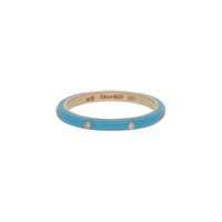 Bague en Or rose 18K sertie de diamants - Bleu Turquoise