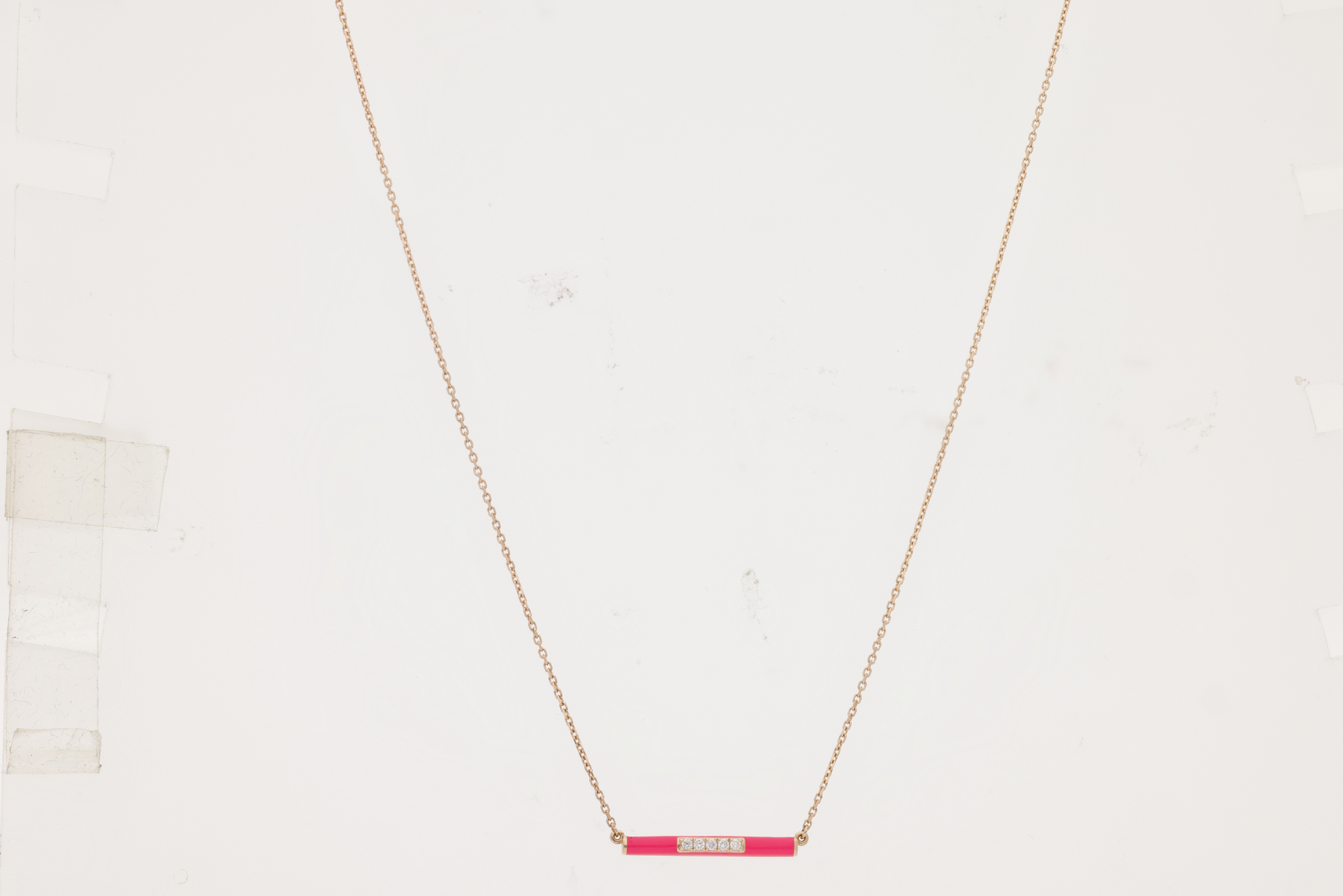 Rose / Collier Marbella en Or rose 14K serti de diamants - Rose