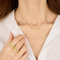 Jaune / Collier Marbella en Or rose 14K serti de diamants - Jaune