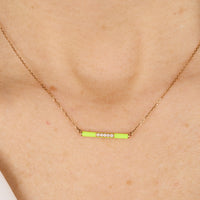 Jaune / Collier Marbella en Or rose 14K serti de diamants - Jaune