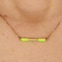 Jaune / Collier Marbella en Or rose 14K serti de diamants - Jaune