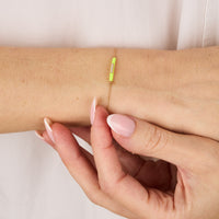 Jaune / Bracelet Marbella en Or rose 14K serti de diamants - Jaune