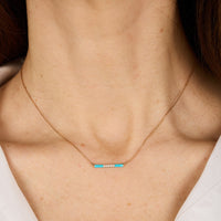 Bleu Turquoise / Bague Art Déco en Or rose 18K sertie de diamants - Bleu Turquoise