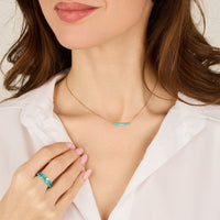 Jaune Fluo / Bague en Or rose 14K sertie de diamants - Jaune Fluo