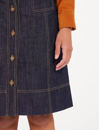 1qty RELIQUAT 75€ 100%  / Jupe trapèze Rachel - Blue Dark