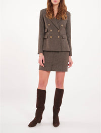 13qty RELIQUAT 75€ 0%  / Jupe droite Loric en laine - Brown
