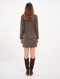 13qty RELIQUAT 75€ 0%  / Jupe droite Loric en laine - Brown
