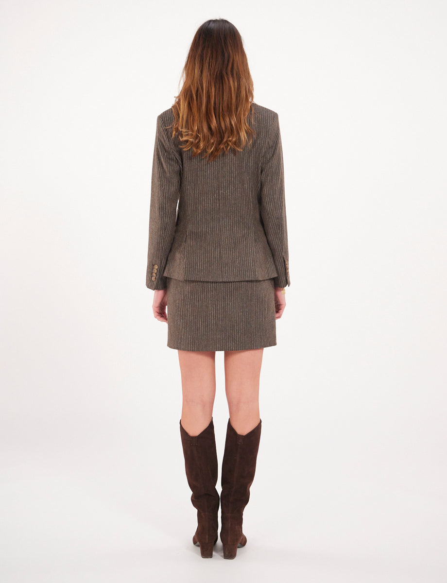 13qty RELIQUAT 75€ 0%  / Jupe droite Loric en laine - Brown