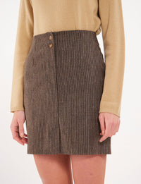 13qty RELIQUAT 75€ 0%  / Jupe droite Loric en laine - Brown