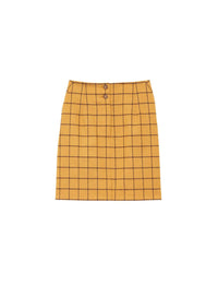 2qty RELIQUAT 75€ 0%  / Jupe droite Loric en laine - Ocre Brown