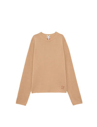 4qty RELIQUAT 90€ 45,5%  / Pull col rond Angelina en laine et cachemire - Beige