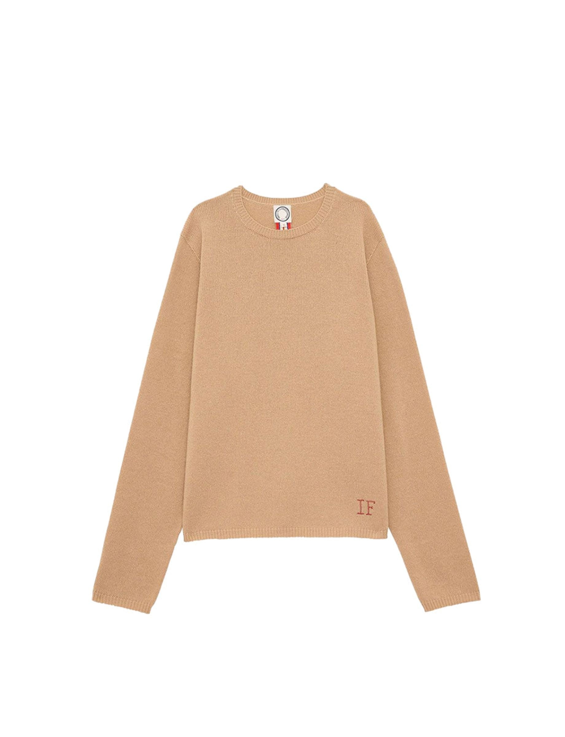 4qty RELIQUAT 90€ 45,5%  / Pull col rond Angelina en laine et cachemire - Beige