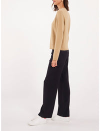 4qty RELIQUAT 90€ 45,5%  / Pull col rond Angelina en laine et cachemire - Beige