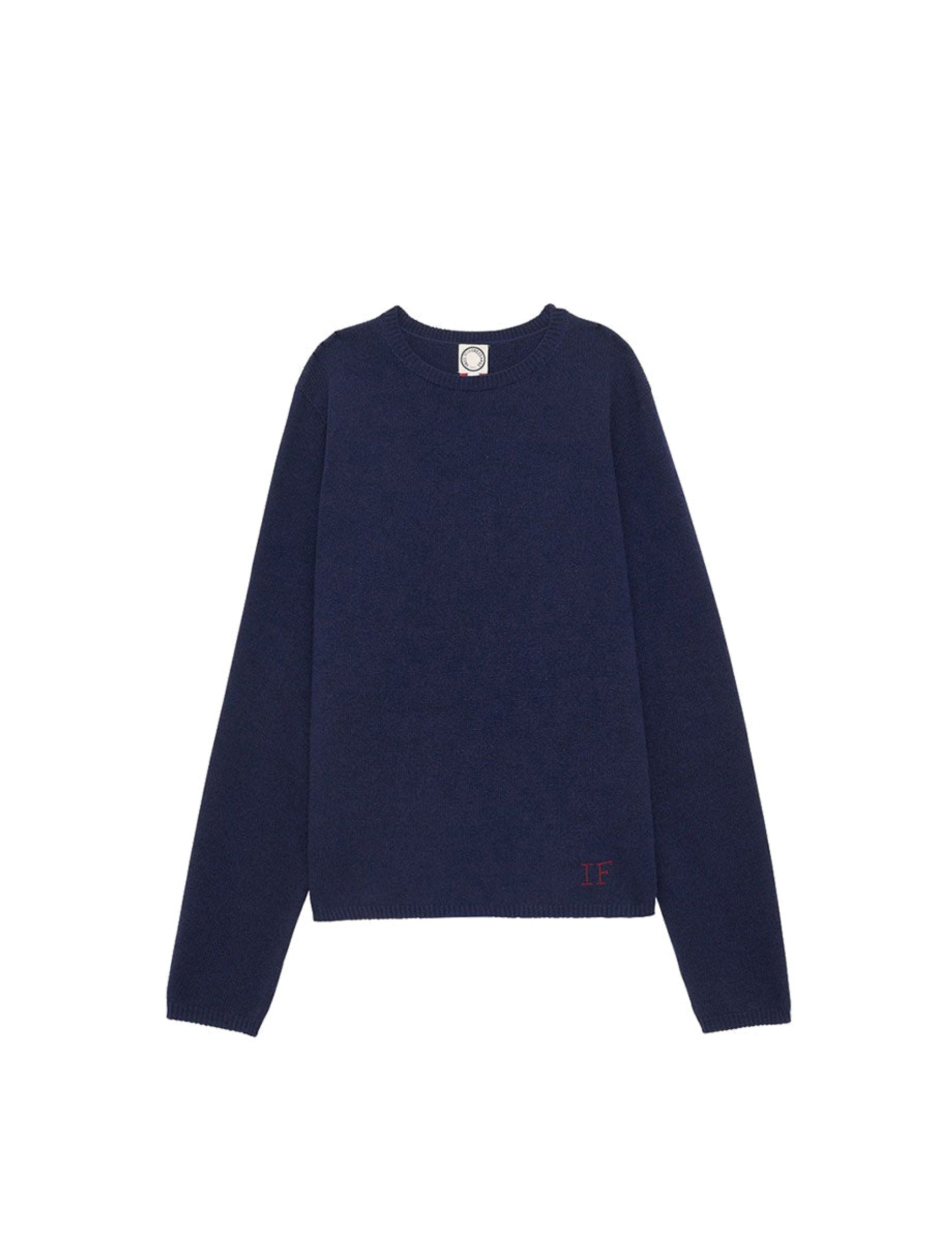 7qty RELIQUAT 90€ 11,1%  / Pull col rond Angelina en laine et cachemire - Blue Navy