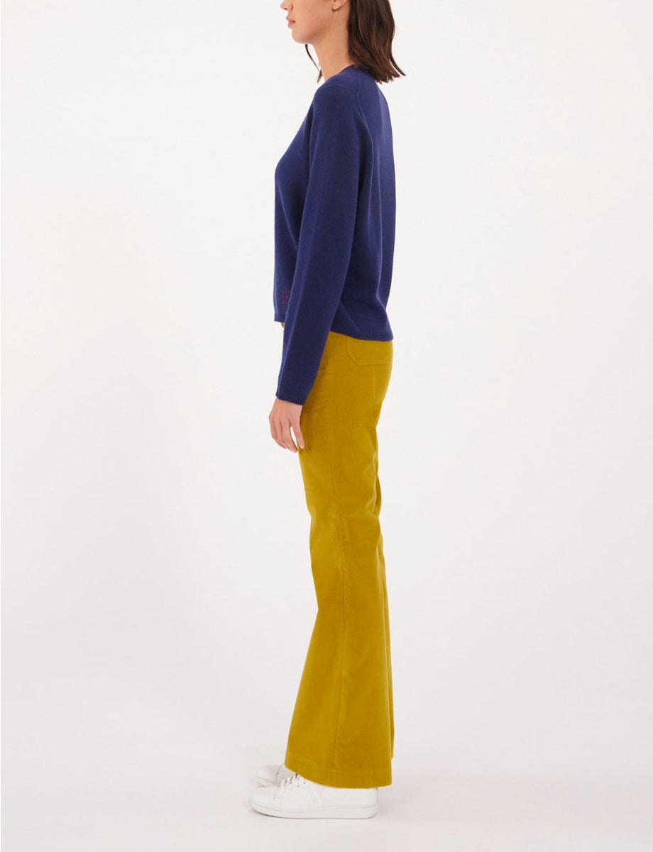 7qty RELIQUAT 90€ 11,1%  / Pull col rond Angelina en laine et cachemire - Blue Navy