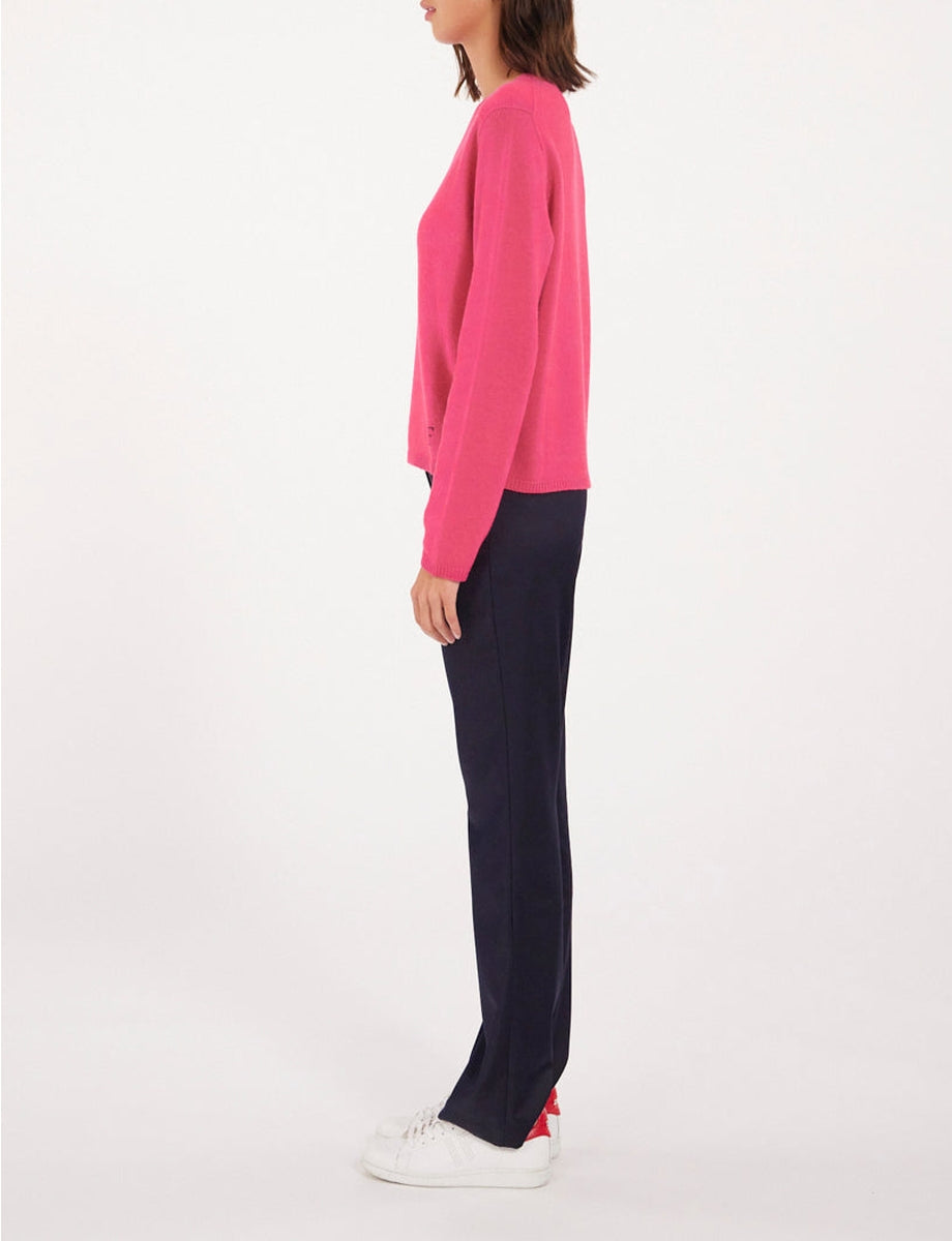 1qty RELIQUAT 90€ 66,7%  / Pull col rond Angelina en laine et cachemire - Pink