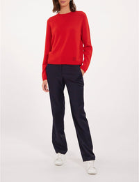 2qty RELIQUAT 90€ 66,7%  / Pull col rond Angelina en laine et cachemire - Red