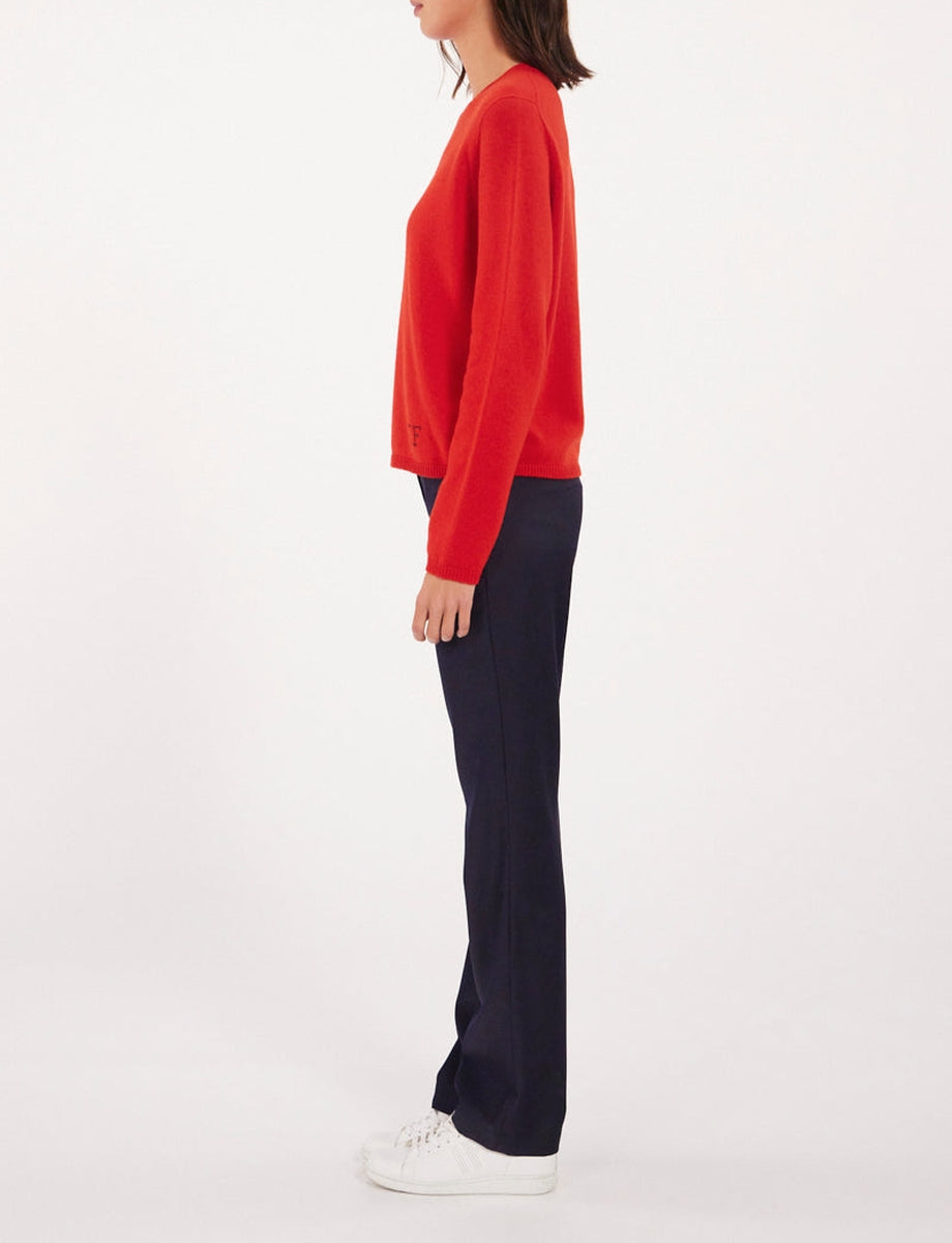2qty RELIQUAT 90€ 66,7%  / Pull col rond Angelina en laine et cachemire - Red