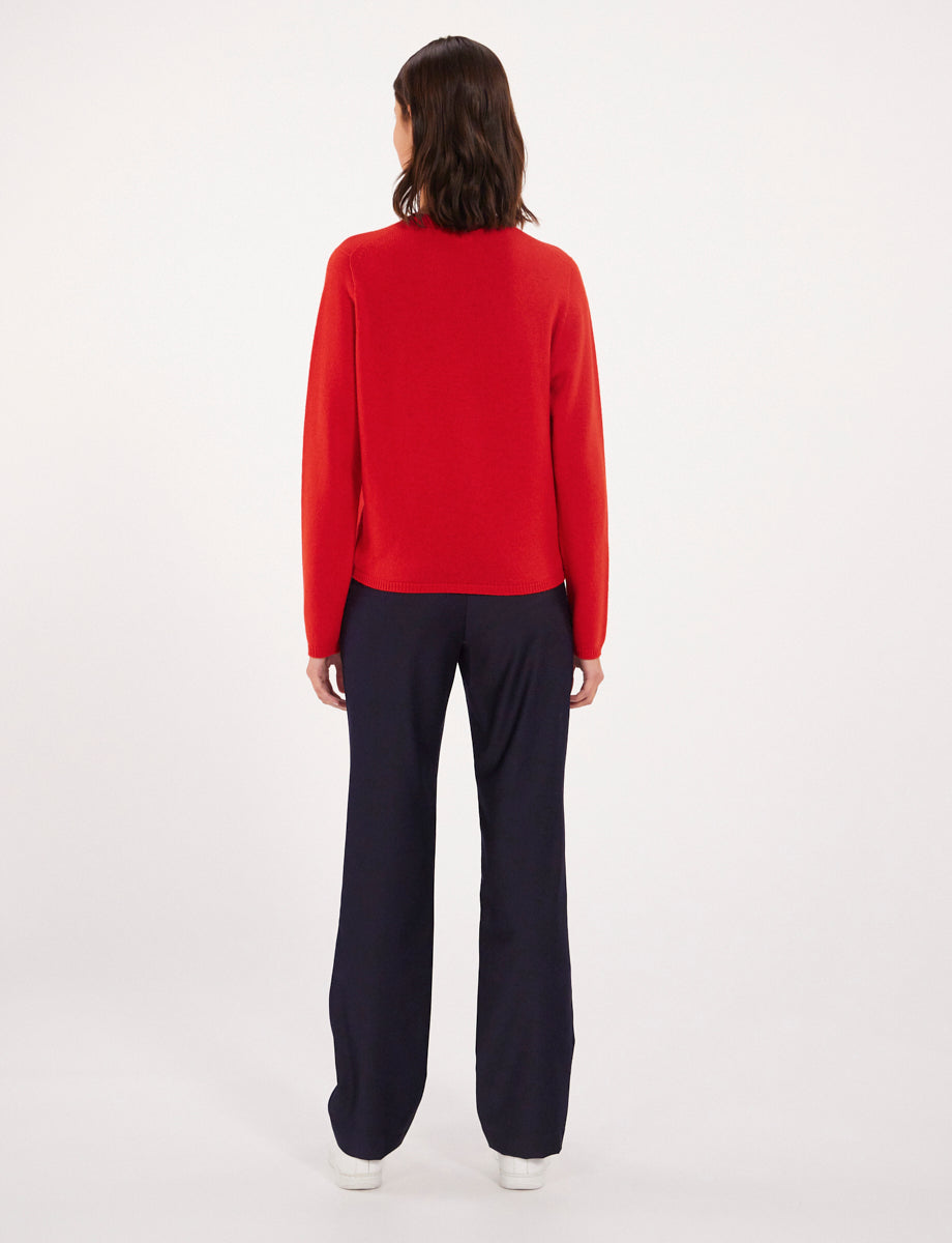 2qty RELIQUAT 90€ 66,7%  / Pull col rond Angelina en laine et cachemire - Red