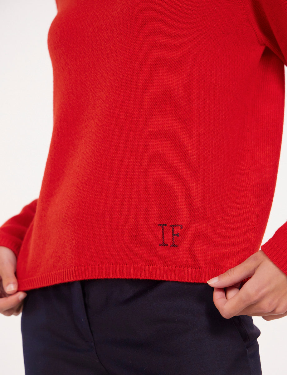 2qty RELIQUAT 90€ 66,7%  / Pull col rond Angelina en laine et cachemire - Red