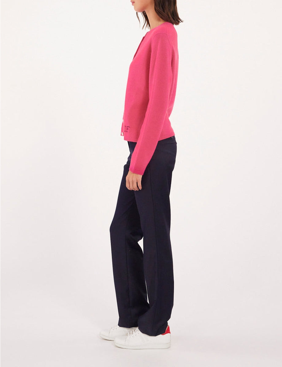 19qty RELIQUAT 110€ 11,5%  / Cardigan Cesaria boutonné en laine et cachemire - Pink
