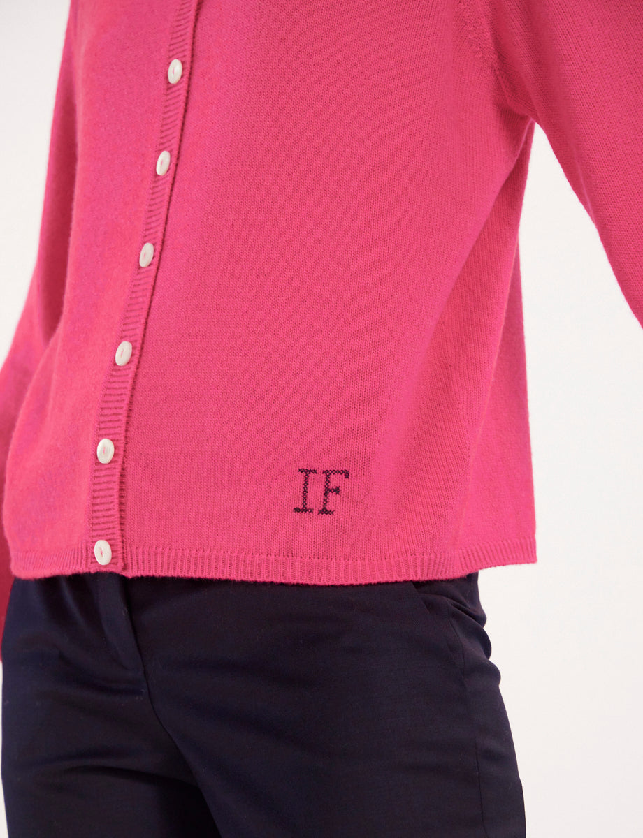 19qty RELIQUAT 110€ 11,5%  / Cardigan Cesaria boutonné en laine et cachemire - Pink