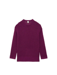 28qty RELIQUAT 75€ 3,3%  / Pull col rond Silvia en laine - Purple