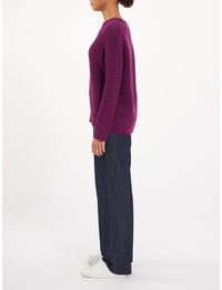 28qty RELIQUAT 75€ 3,3%  / Pull col rond Silvia en laine - Purple