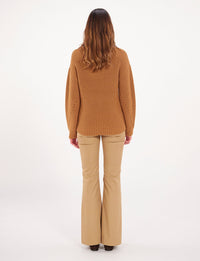 34qty RELIQUAT 90€ 2,8%  / Pull col rond Amalia en laine - Camel