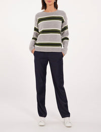 19qty RELIQUAT 90€ 17,4%  / Pull col rond Elina en laine - Grey Green