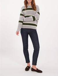 19qty RELIQUAT 90€ 17,4%  / Pull col rond Elina en laine - Grey Green
