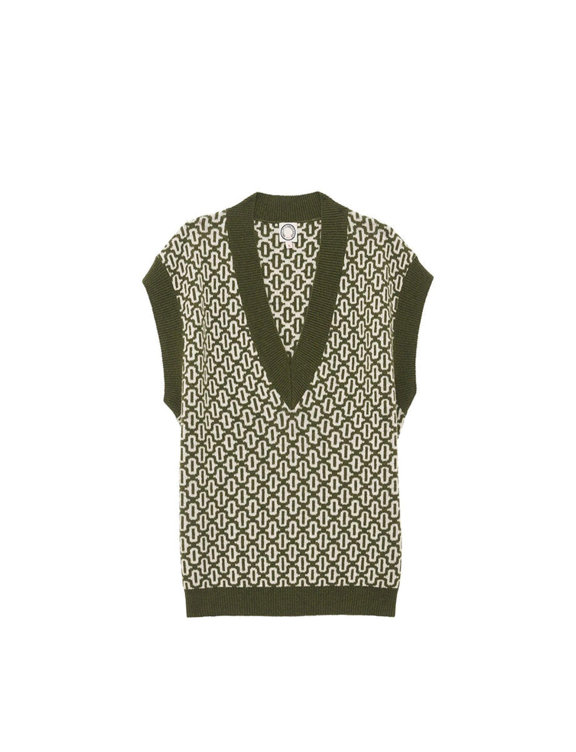 1qty RELIQUAT 75€ 75%  / Pull Hailey sans manches en laine - Ecru Multicolor