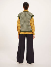 1qty RELIQUAT 75€ 75%  / Pull Hailey sans manches en laine - Ecru Multicolor