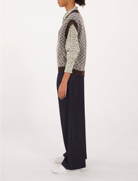 8qty RELIQUAT 75€ 0%  / Pull Hailey sans manches en laine - Brown Multicolor