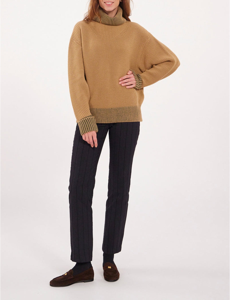 5qty RELIQUAT 110€ 33,3%  / Pull ample Esra en laine - Beige
