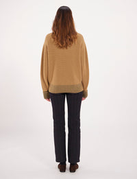 5qty RELIQUAT 110€ 33,3%  / Pull ample Esra en laine - Beige