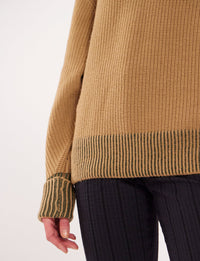 5qty RELIQUAT 110€ 33,3%  / Pull ample Esra en laine - Beige