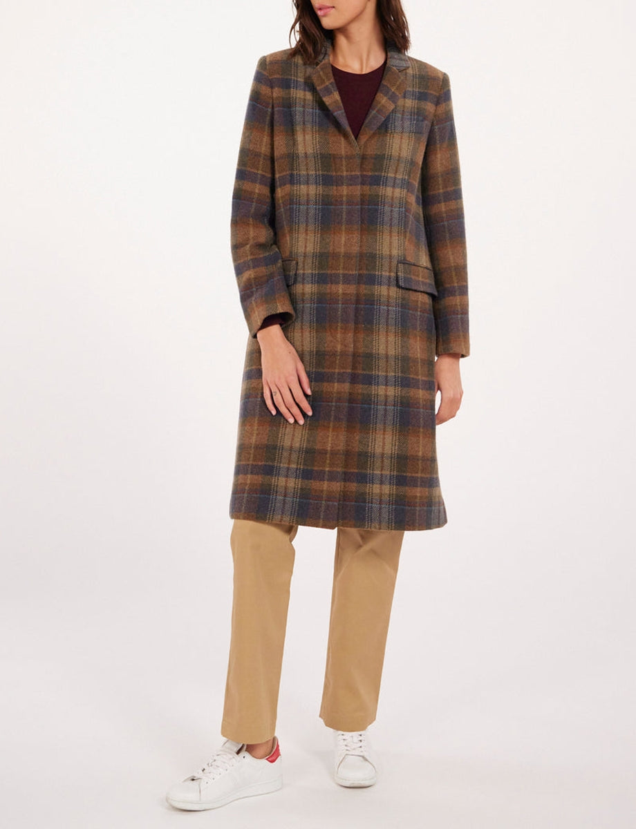 5qty RELIQUAT 190€ 16,7%  / Manteau droit Franck en laine - Khaki Multicolor