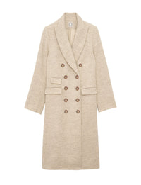 1qty RELIQUAT 190€ 100%  / Manteau droit Mauricette en laine - Beige Ecru