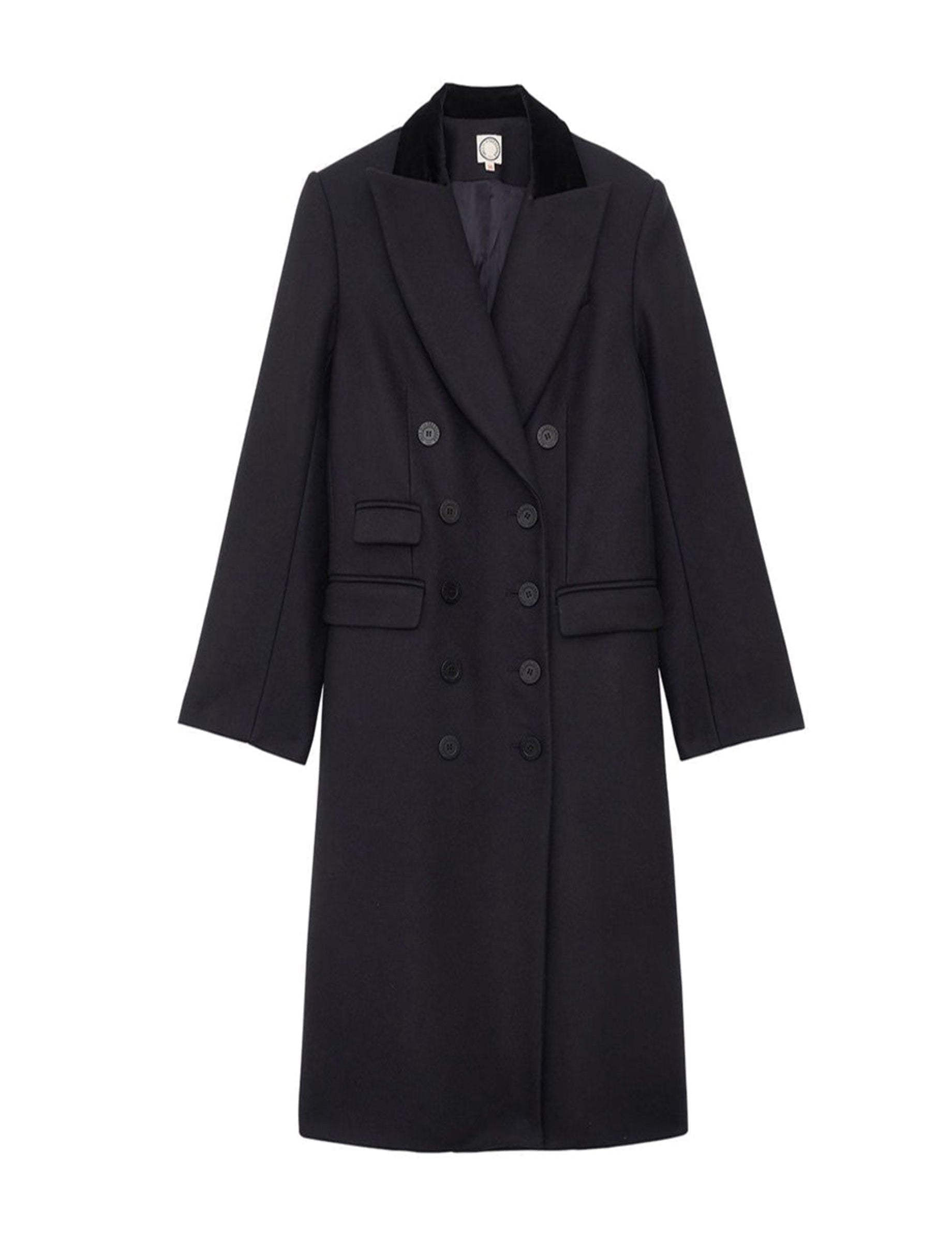 4qty RELIQUAT 190€ 0%  / Manteau Mauricette droit en laine - Blue Dark