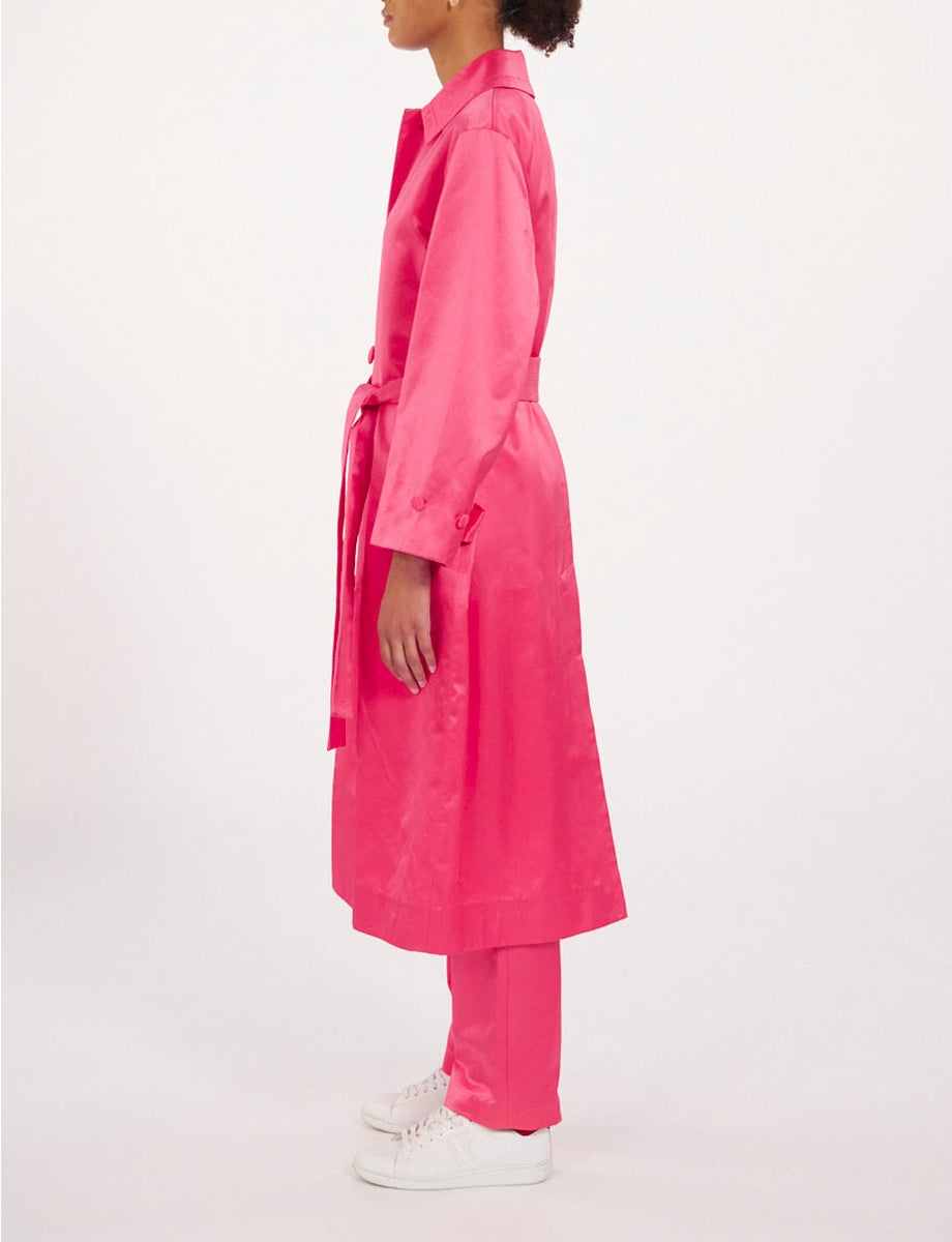 9qty RELIQUAT 150€ 0%  / Trench-coat Esme ceinturé - Pink