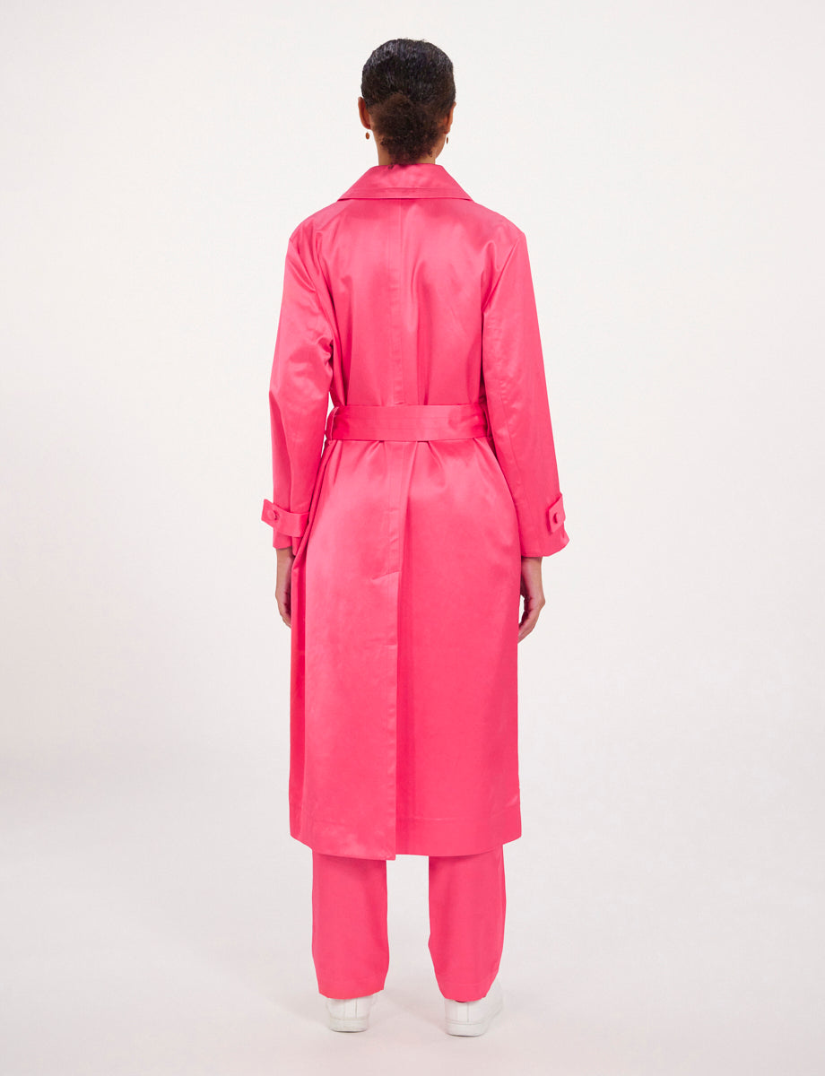 9qty RELIQUAT 150€ 0%  / Trench-coat Esme ceinturé - Pink