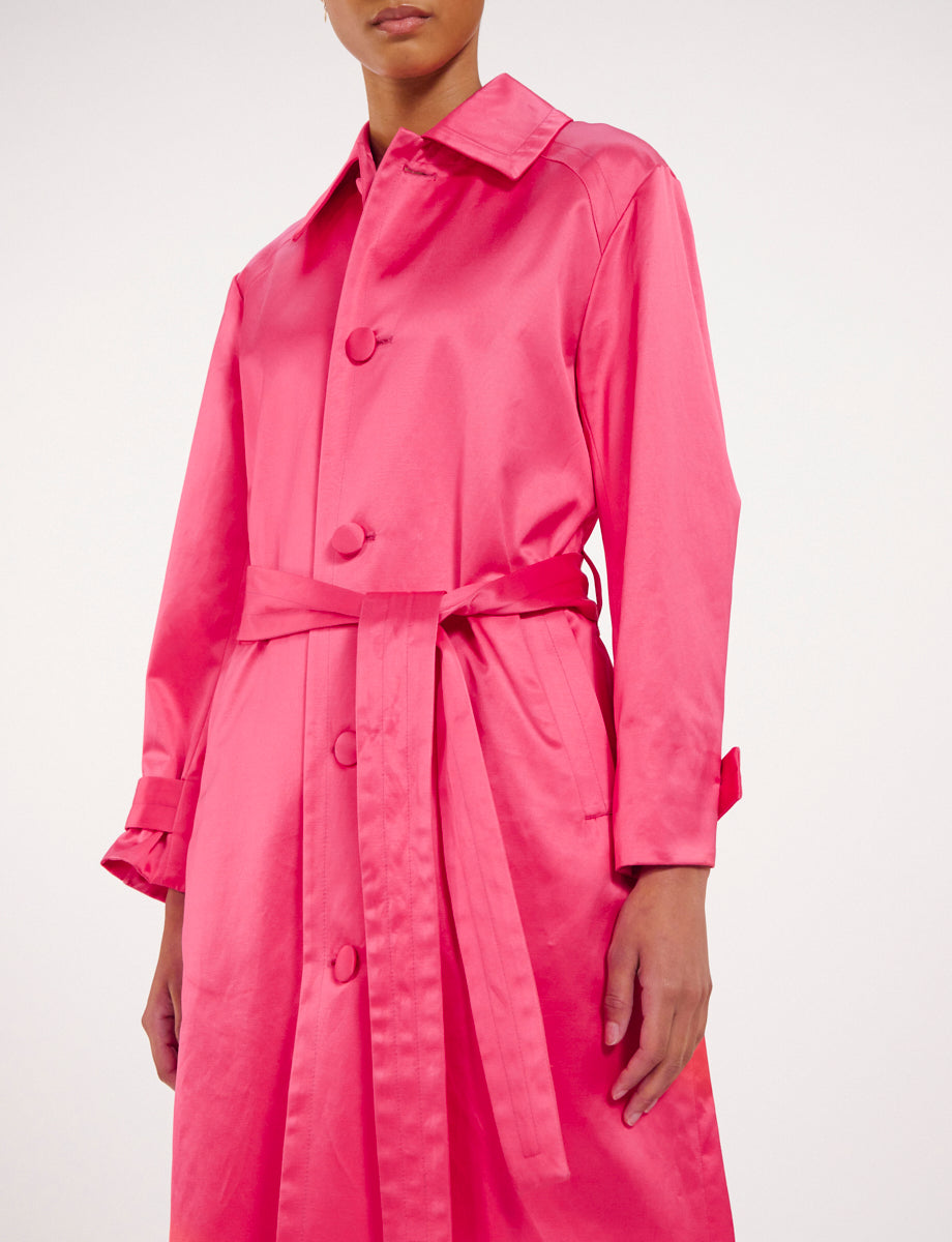 9qty RELIQUAT 150€ 0%  / Trench-coat Esme ceinturé - Pink