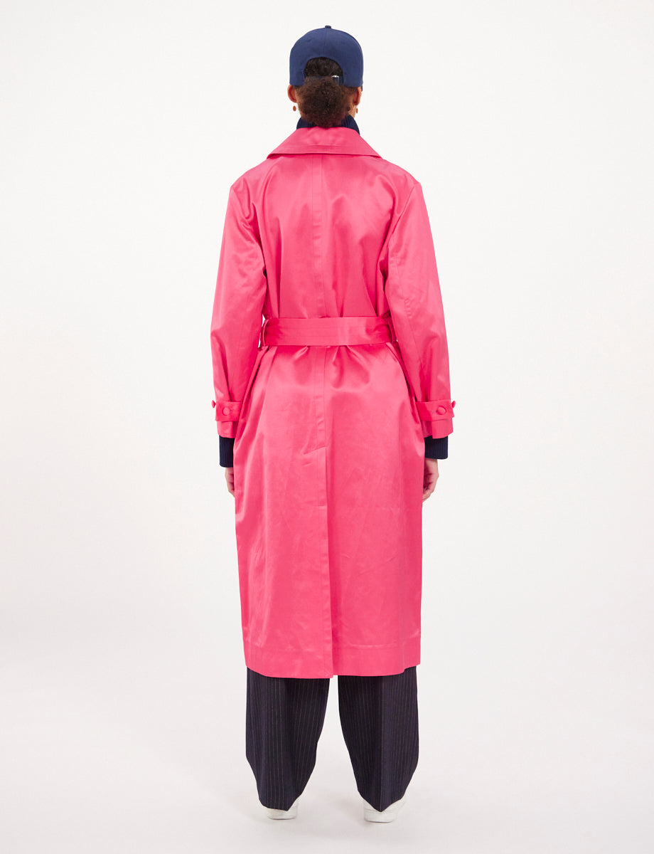 9qty RELIQUAT 150€ 0%  / Trench-coat Esme ceinturé - Pink