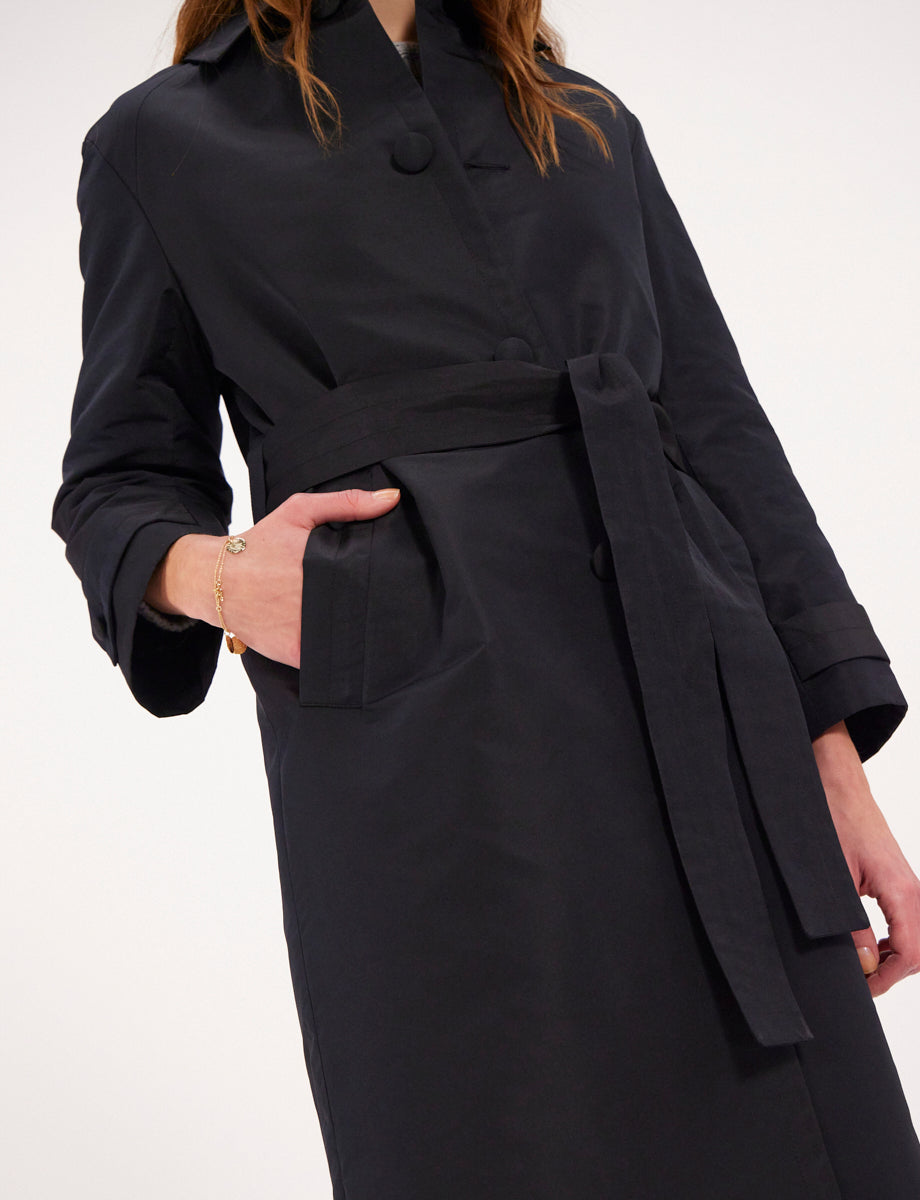 3qty RELIQUAT 150€ 66,7%  / Trench-coat Esme ceinturé - Black