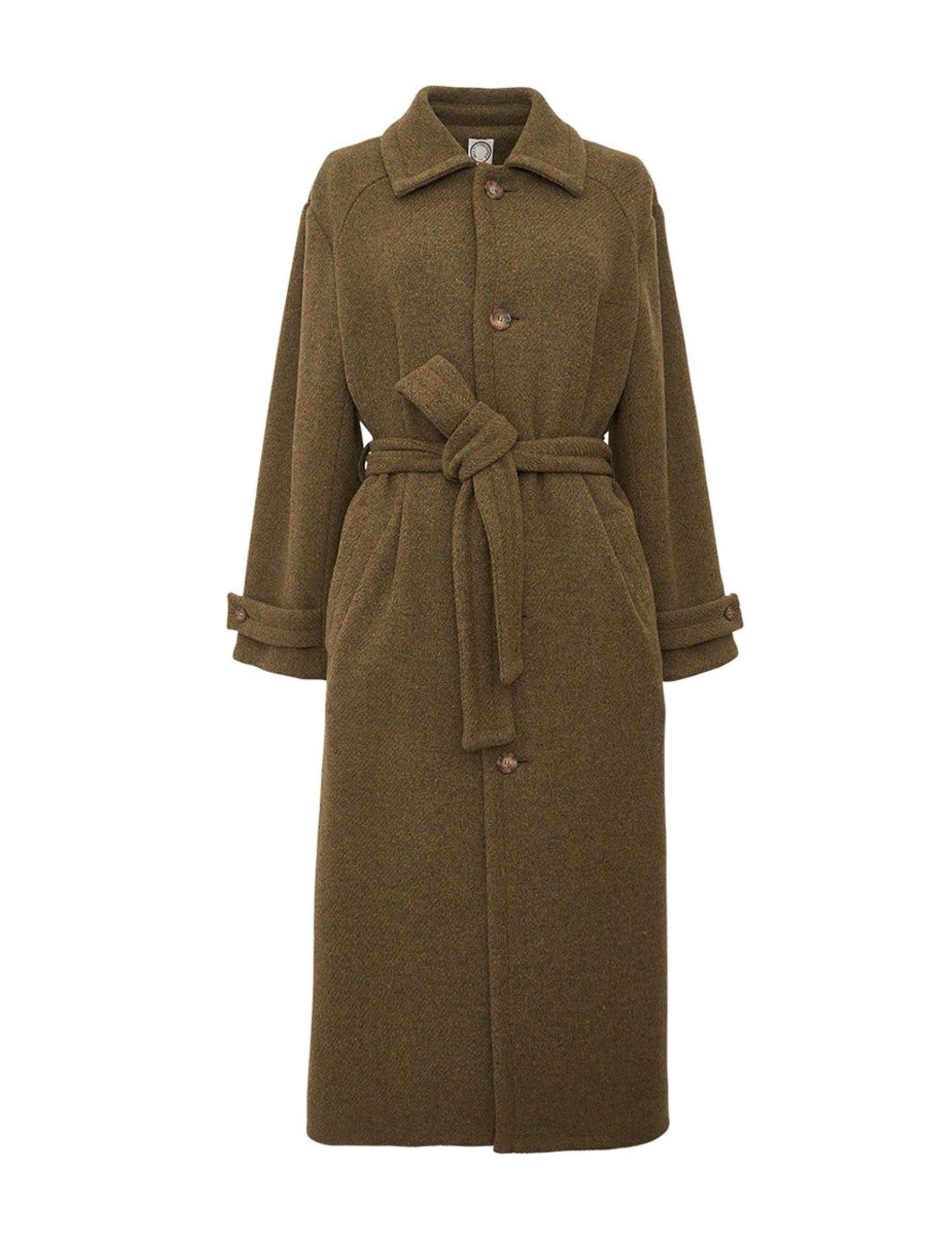 18qty RELIQUAT 190€ 22,2%  / Trench-coat Esme ceinturé en laine - Khaki