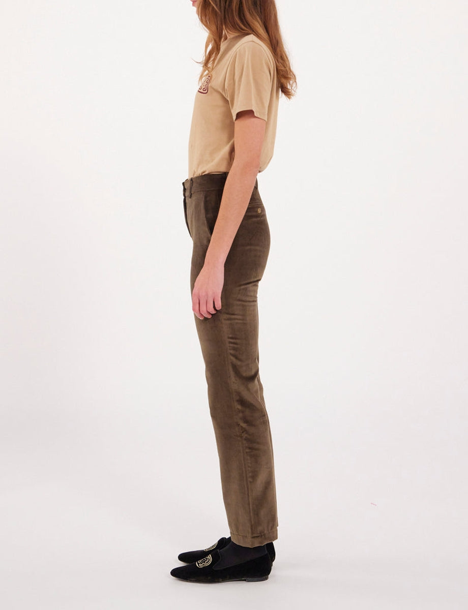 11qty RELIQUAT 75€ 14,3%  / Pantalon droit Francisco Pants - Khaki Dark