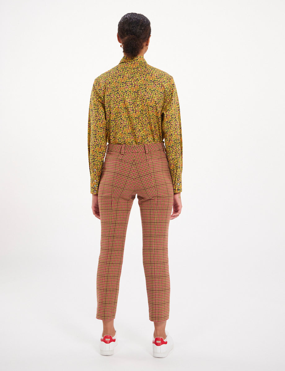 28qty RELIQUAT 75€ 3,8%  / Pantalon ajusté Audrey en laine - Pink Khaki