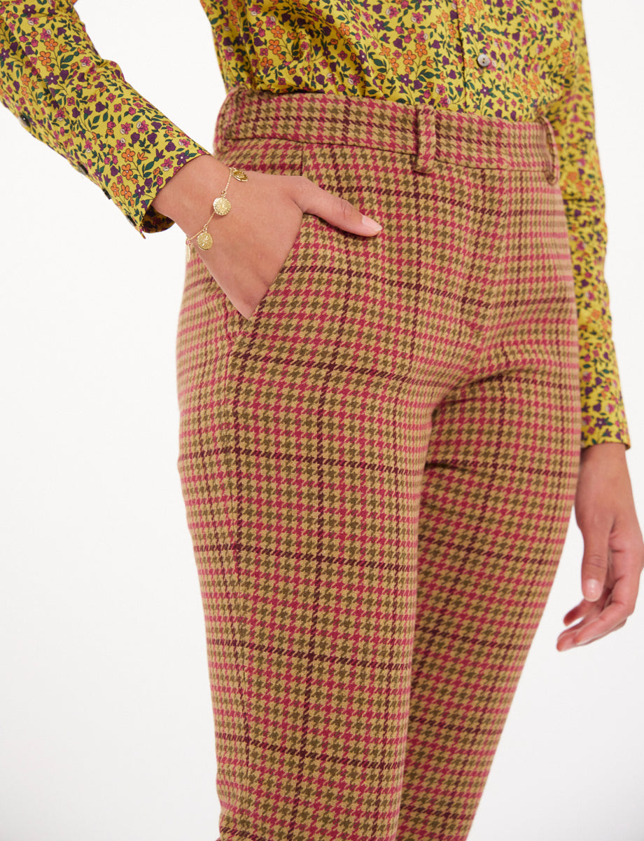 28qty RELIQUAT 75€ 3,8%  / Pantalon ajusté Audrey en laine - Pink Khaki