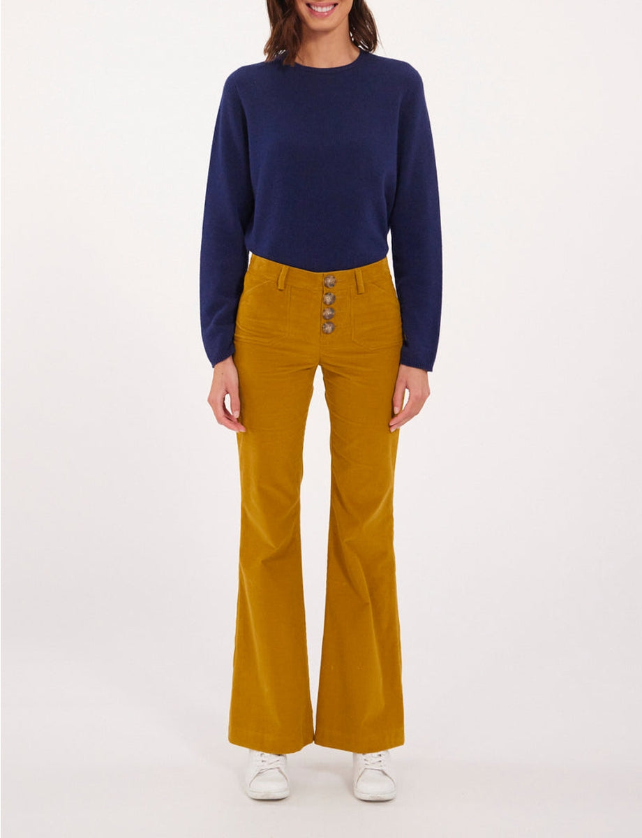 23qty RELIQUAT 75€ 6,7%  / Pantalon flare Charlotte - Ocre